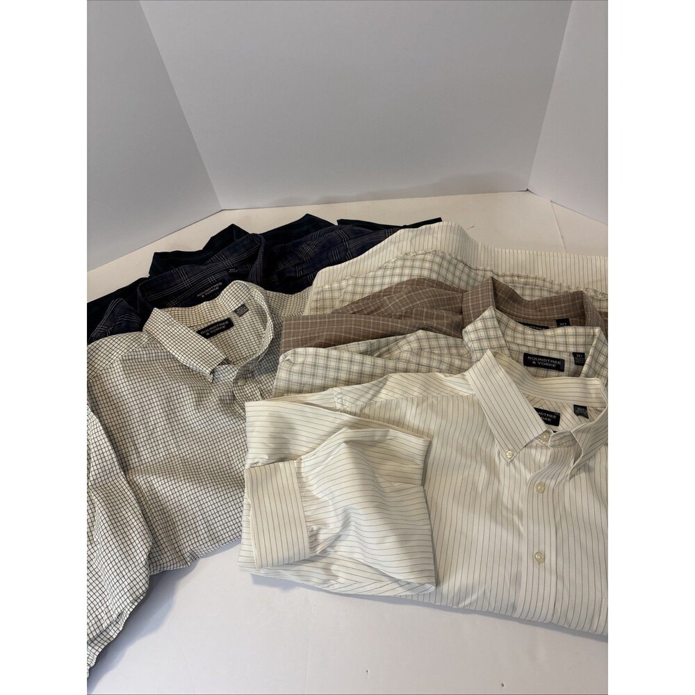 ROUNDTREE & YORKE Men’s 3XL LOT OF 6 Long Sleeve Shirts 100% Cotton
